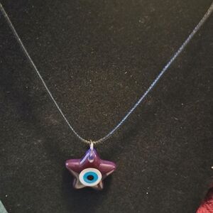 Blue Evil Eye Star Pendant Necklace